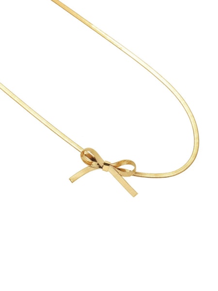 Cravat Bow Choker Necklace in gold by Farrah B