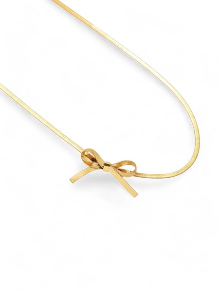 Cravat Bow Choker Necklace in gold by Farrah B