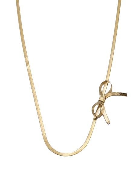 Cravat Bow Choker Necklace in gold by Farrah B