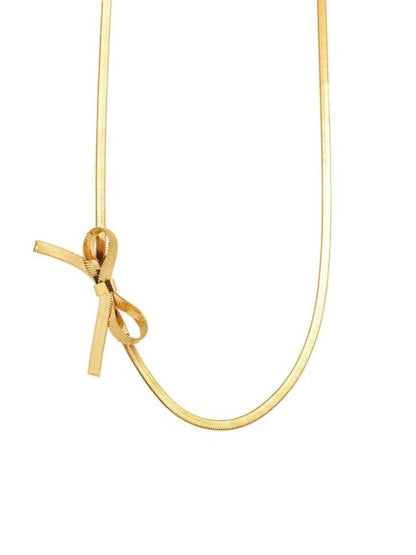 Cravat Bow Choker Necklace in gold by Farrah B