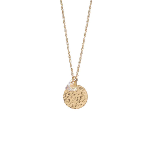 Mini Medallion Necklace in gold by Kenda Kist