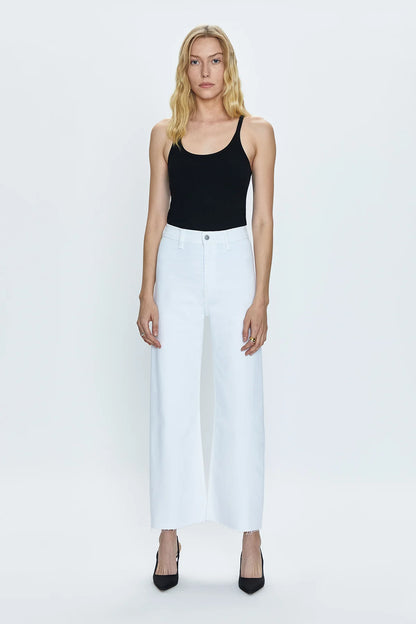 Penny High Rise Wide Leg Crop in blizzard by Pistola