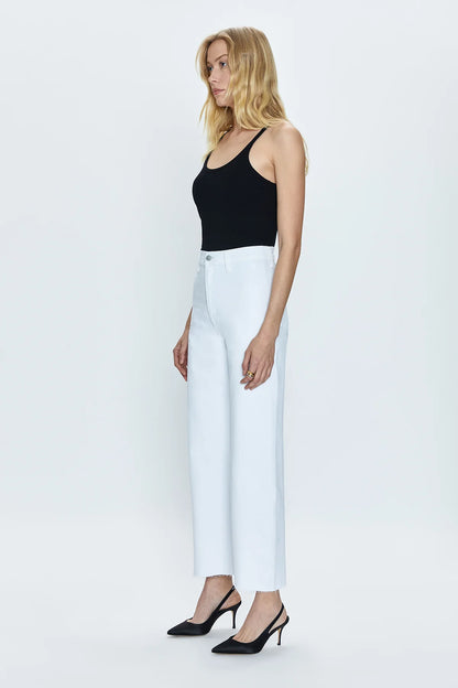 Penny High Rise Wide Leg Crop in blizzard by Pistola