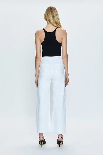 Penny High Rise Wide Leg Crop in blizzard by Pistola