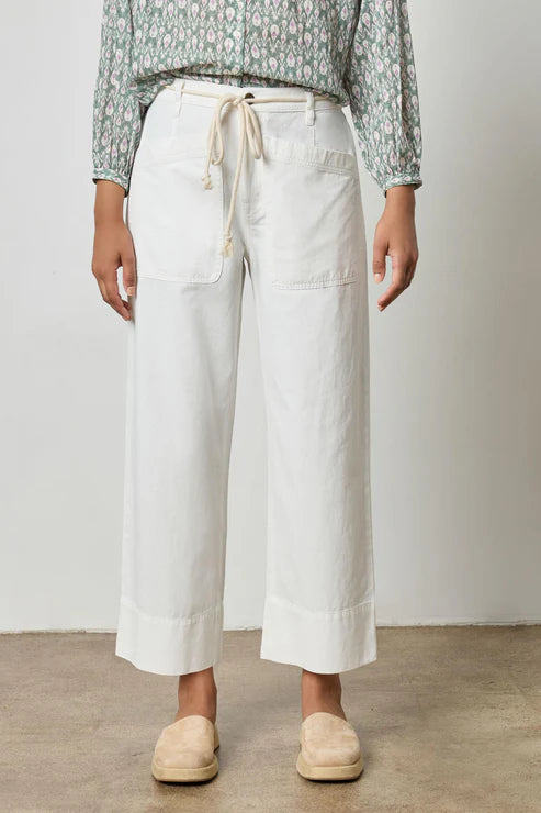 Patch Pocket Pant in white by Lilla P