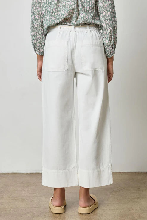 Patch Pocket Pant in white by Lilla P