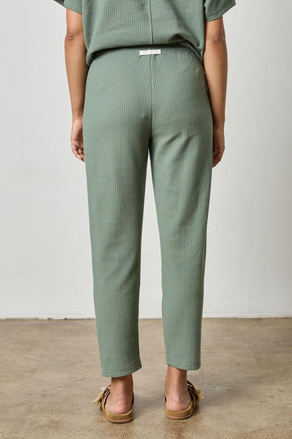 Drawcord Waffle Pant in seagrass by Lilla P