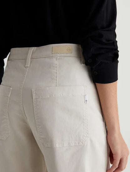 Fiona High Rise Barrel Jeans in pumice by AG