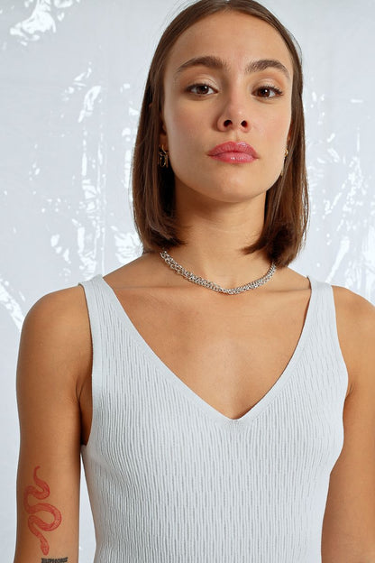 Knit Tank Top in white by Molly Bracken