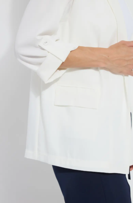 Genevieve Relaxed Blazer in off white by Lysse