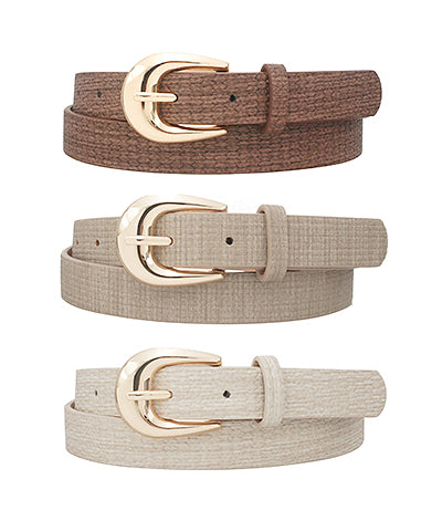 Skinny Metal Buckle Belt in assorted colors