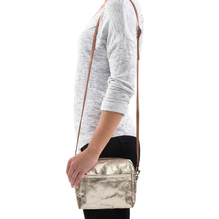 Tracolla Small Crossbody Bag in platinum by Uashmama