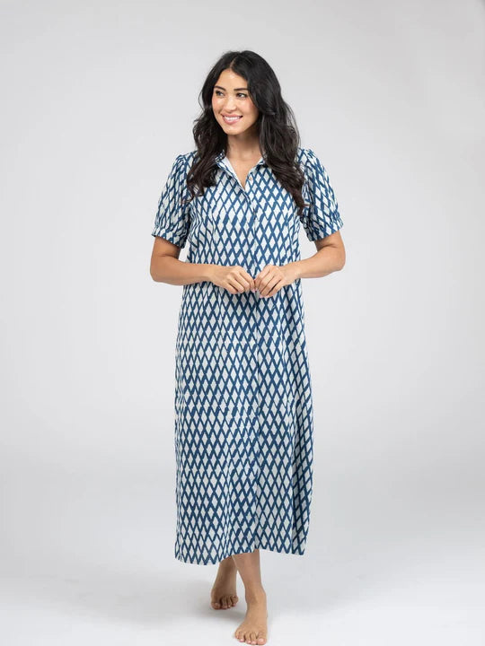 Kris India Resist Dress in blue by Beau & Ro