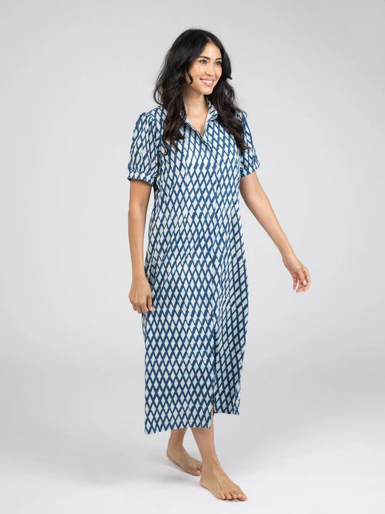 Kris India Resist Dress in blue by Beau & Ro