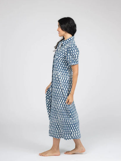 Kris India Resist Dress in blue by Beau & Ro