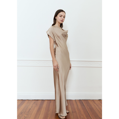 Dahlia Slip Dress in mink by Deluc