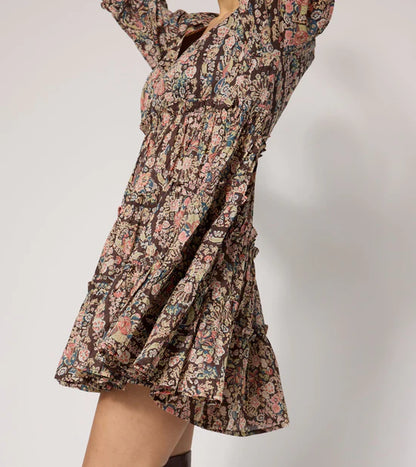 Francesca Mini Dress in divina print by Cleobella