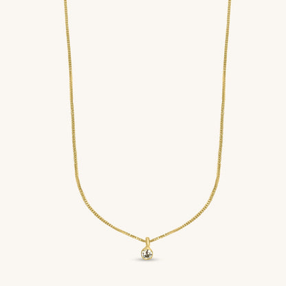 Mini Colored Zirconia Necklace in Yellow by Carioca