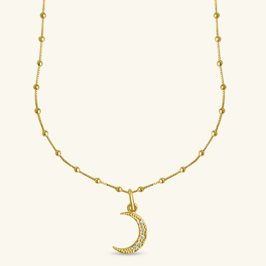 Flavia Moon Charm Necklace by Carioca