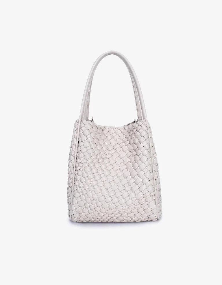 Hollace Mini Tote Woven in cream by Remi/Reid