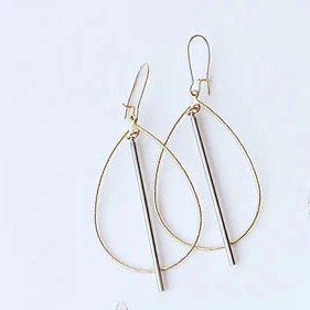 Petite Double Bail Hoop Spike in silver/gold by Virtue