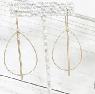 Petite Double Bail Hoop Spike in gold by Virtue