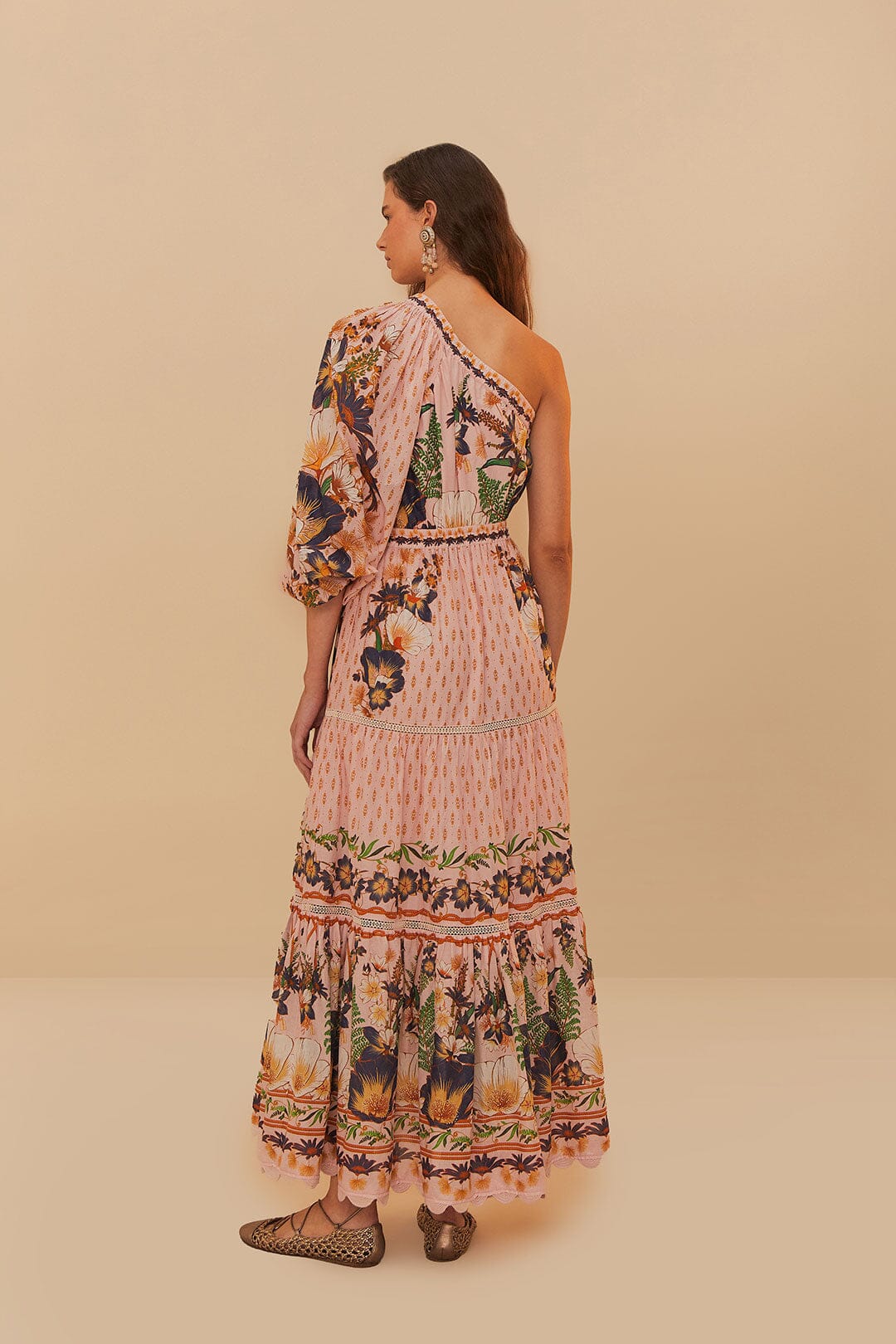 The Dream Garden Maxi Dress in pink by Farm Rio