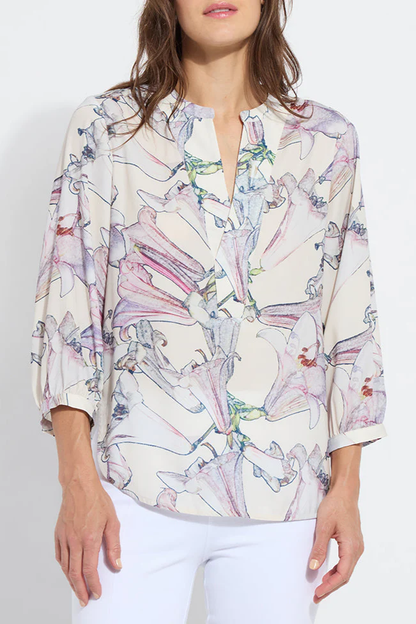 Yola Pull on Blouse in french bouquet by Lysse