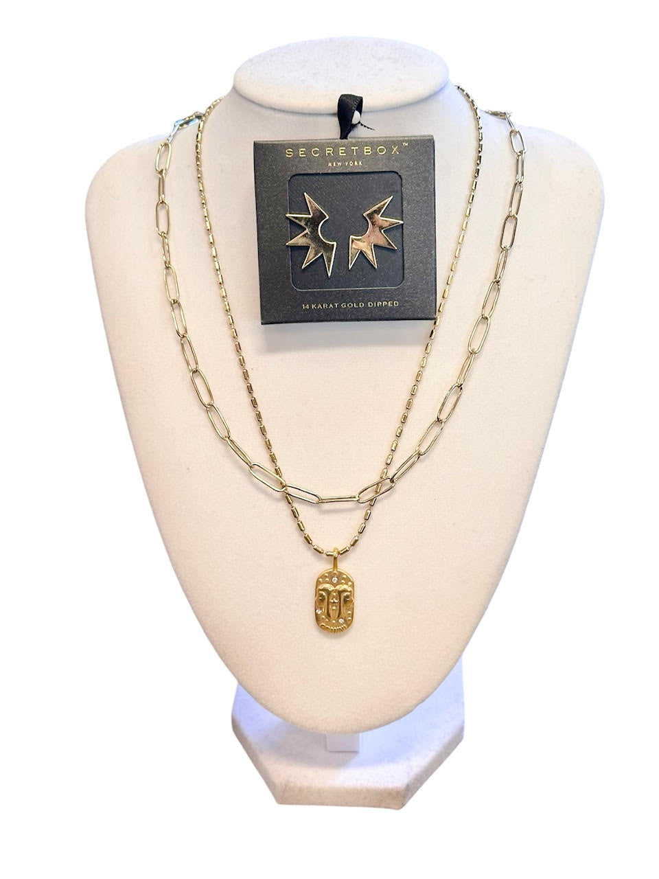 Spotlight Zodiac Necklace in gold by Farrah B