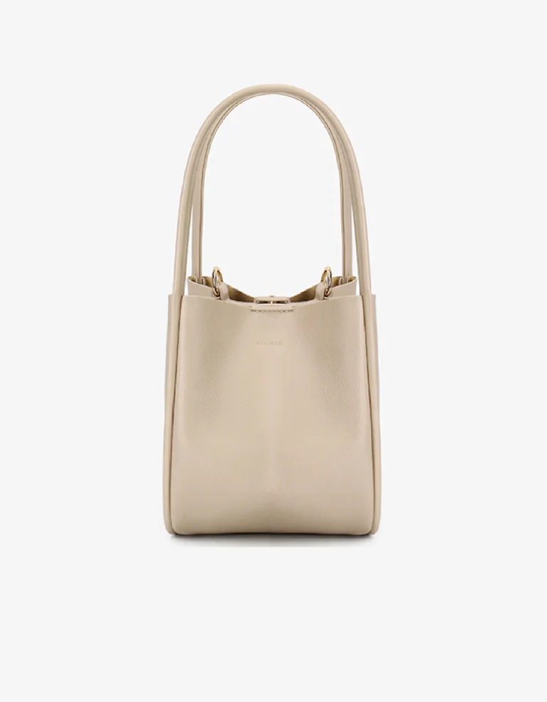 Hollace Mini Waxed Tote in cream by Remi/Reid