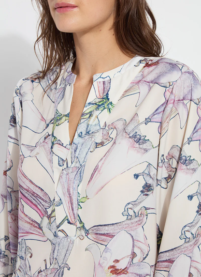 Yola Pull on Blouse in french bouquet by Lysse