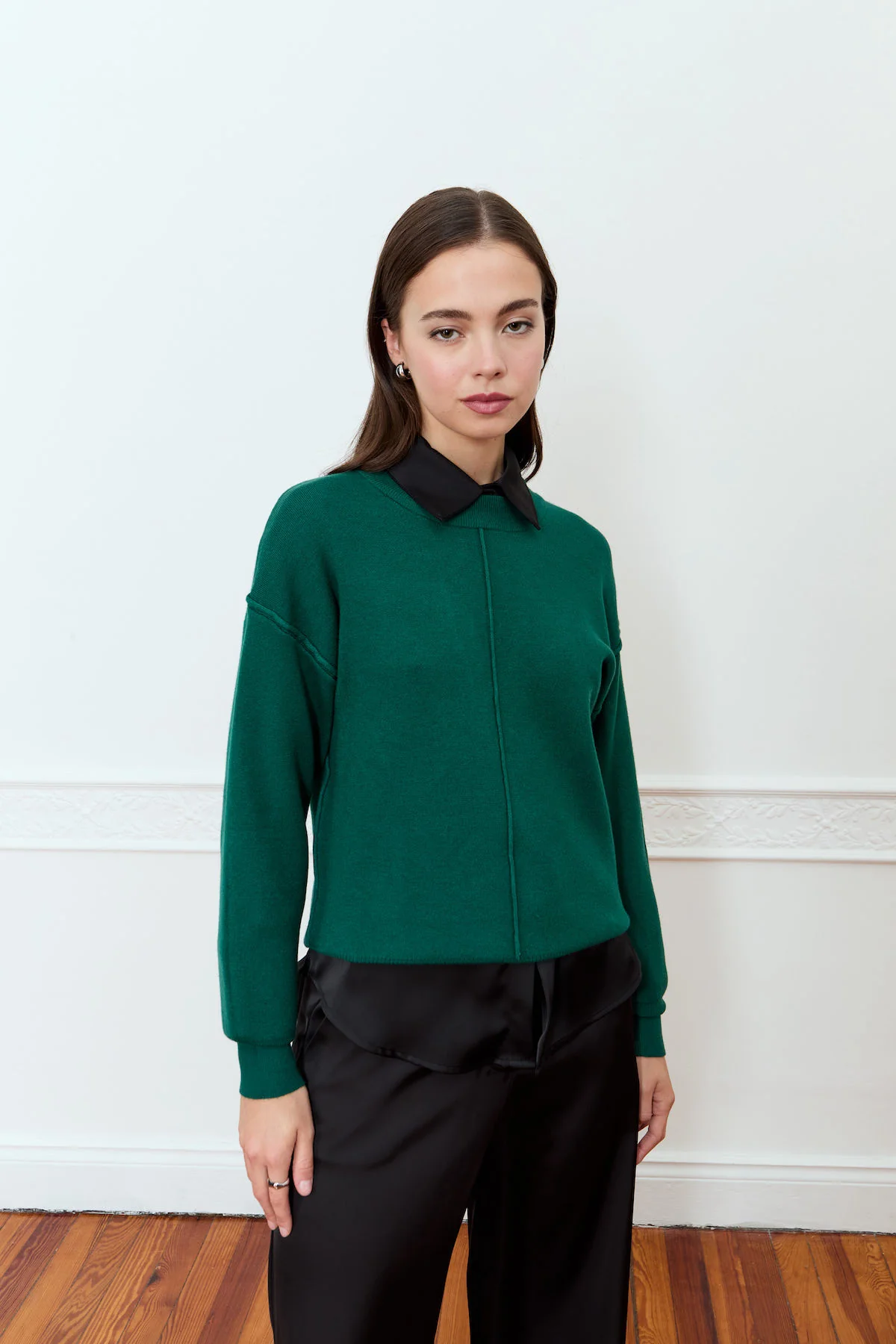 Dan Sweater in green by Deluc