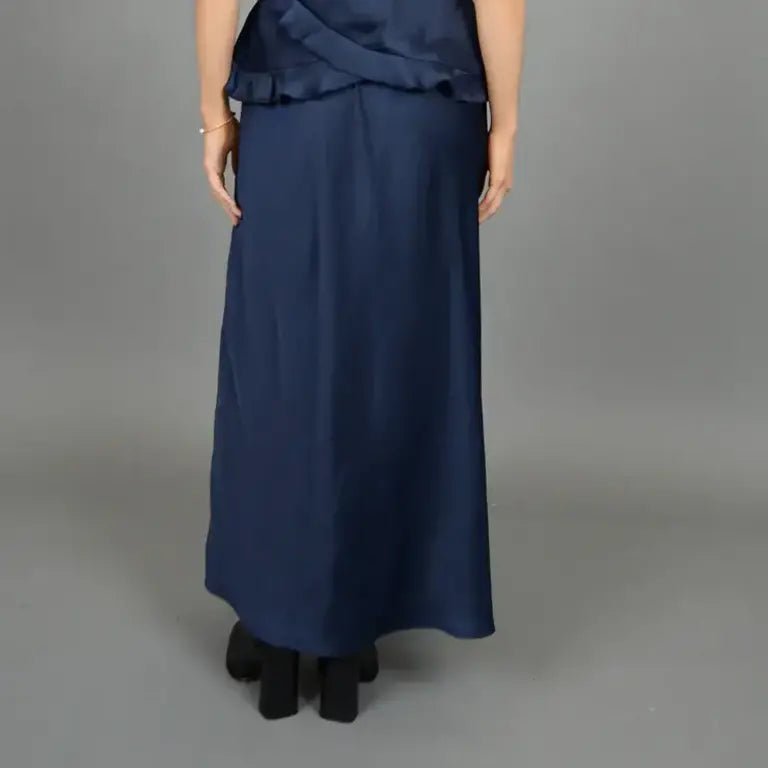 Alicent Slip Skirt in sapphire by RD