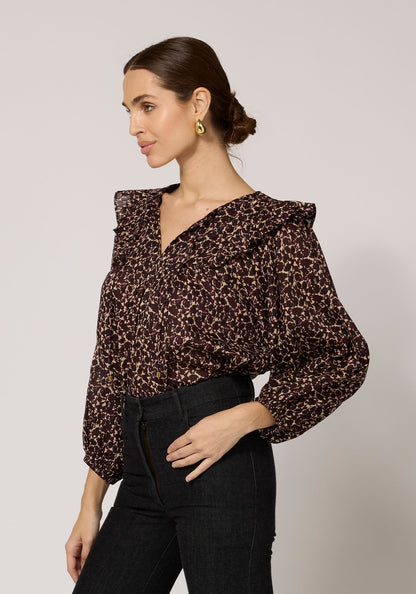 Marcy Blouse in medici print by Cleobella