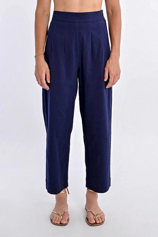 Straight Leg Pants in navy by Molly Bracken