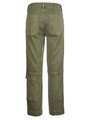 Elizabeth High Rise Crop Straight Leg Pant in olive by KUT Denim