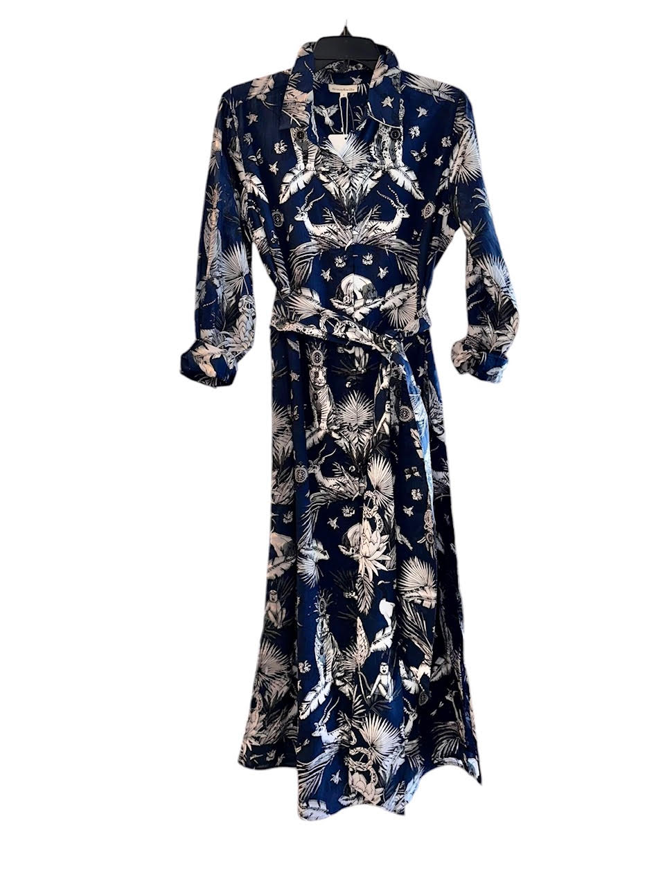 TRUNK SHOW- Russell Shirt Dress in royal tiger navy by Fitzroy & Willa