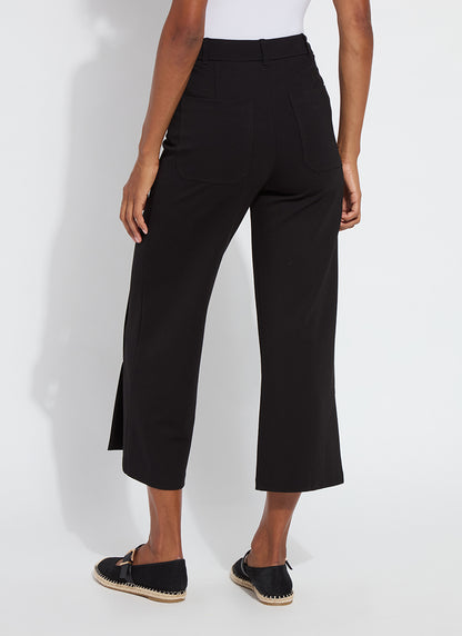 Kori Pleat detail Cropped Pant in black by Lysse