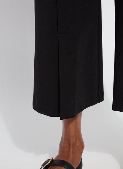 Kori Pleat detail Cropped Pant in black by Lysse