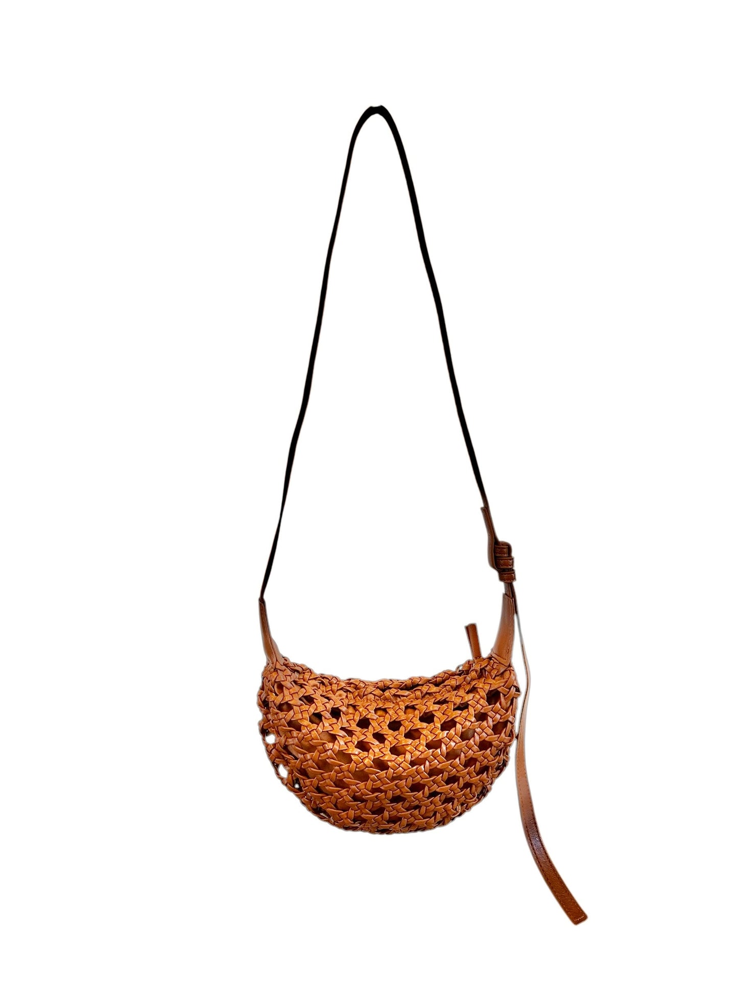 Anais Small Woven Crossbody in brown by Remi/Reid