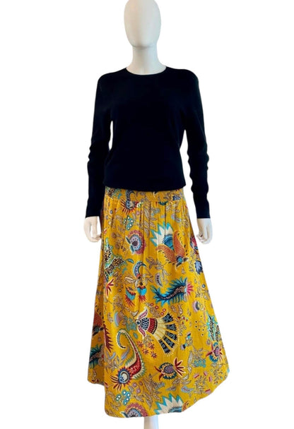 TRUNK SHOW- Paris Maxi Skirt in golden garden by Fitzroy & Willa