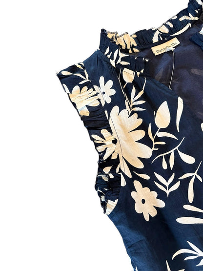 Nikki Mod Floral Dress in navy & white by Fitzroy & Willa