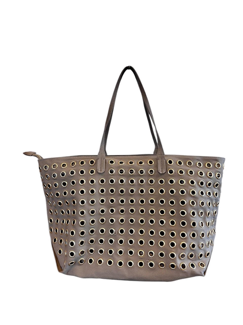 Oya Grommet Canvas Tote in grey by Remi/Reid