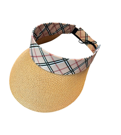 Visor with Plaid Banding