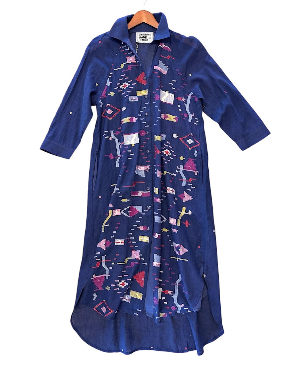 Elin Handwoven Shirt Dress in sodalite by Conditions Apply