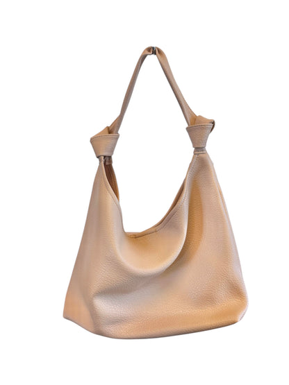 Uma Knotted Shoulder Bag in nude by Remi/Reid