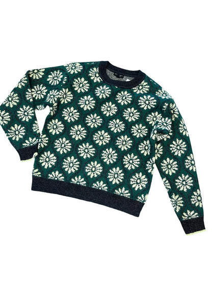 Long Sleeve Pullover Sweater in deep green by Current Air