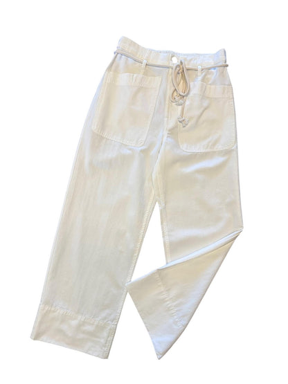 Patch Pocket Pant in white by Lilla P