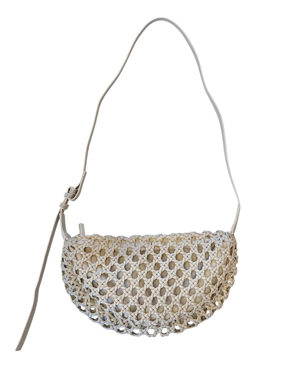 Anais Large Woven Crossbody in cream by Remi/Reid