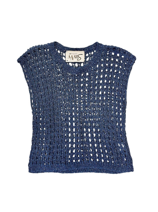 Crochet Top in celeste by BYU